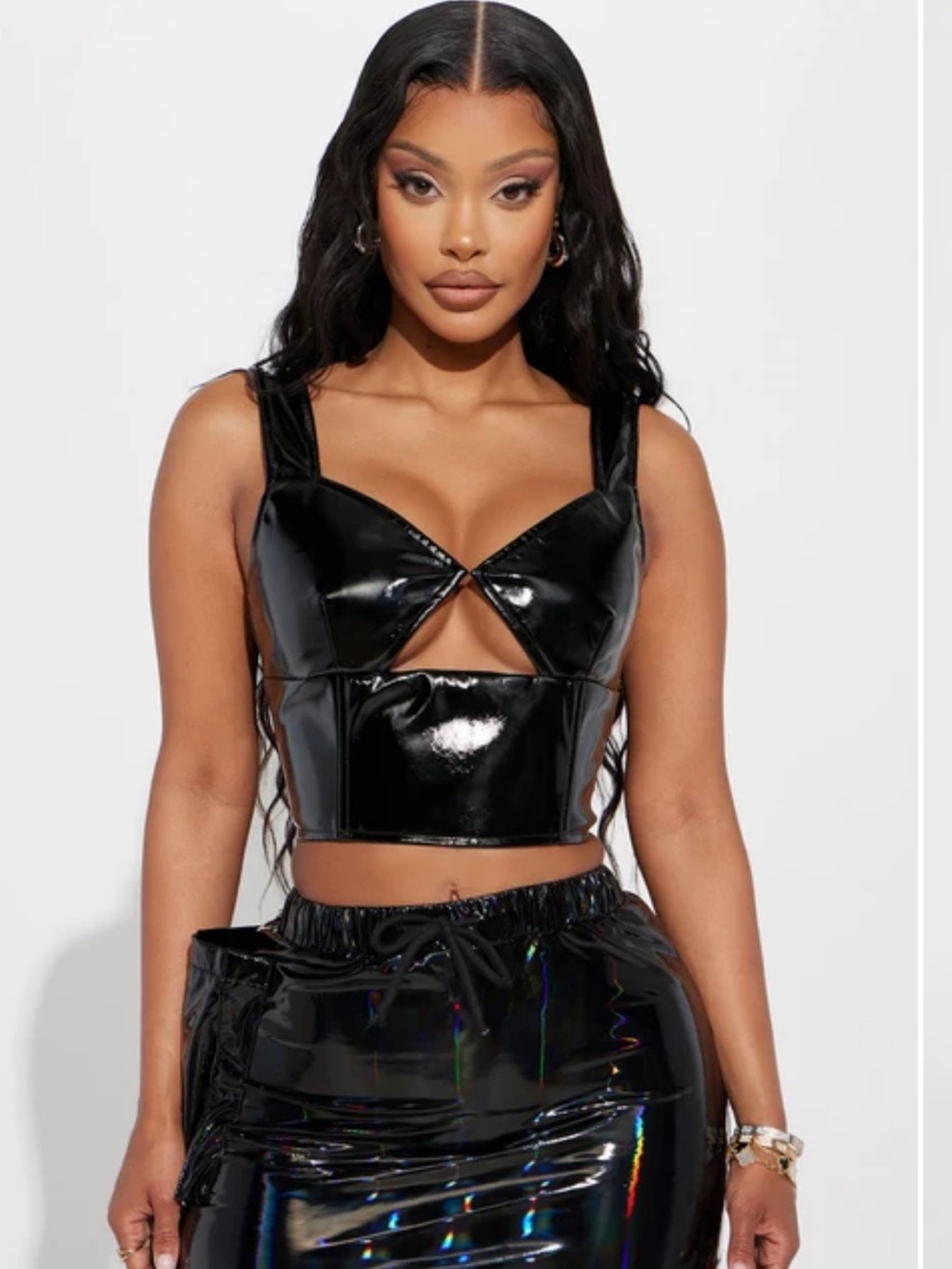 Leather crop top